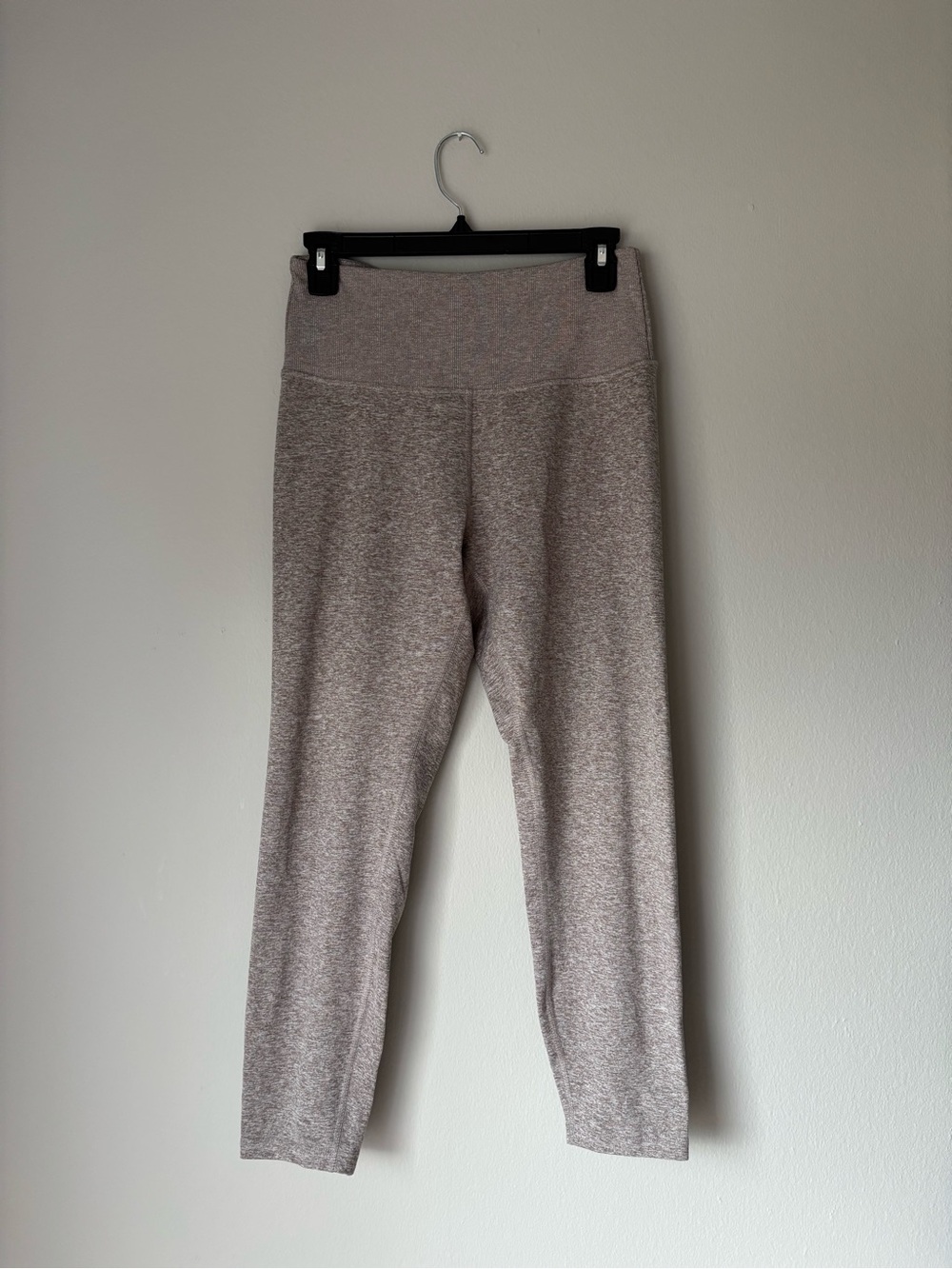 Zobha Heathered Light Gray High-Rise Leggings